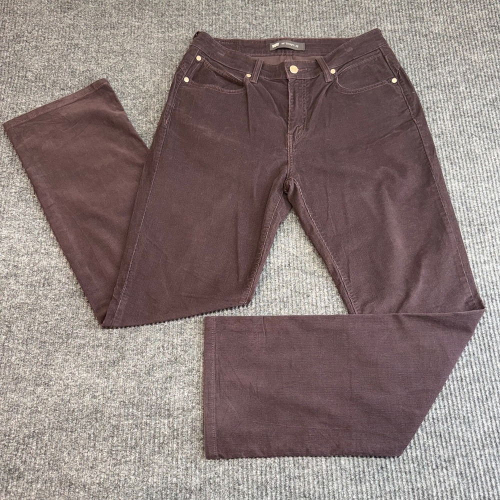 Levi's‎ 505 Corduroy Pants Women 30x32 Maroon High Rise Straight Leg Bootcut 10M
